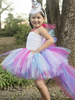 Faschingskostüm Regenbogen EInhorn Kleid 2021 Baby Mädchen Asymmetrisch PrInzessIn KInd Tutu Fancy Kleid Halloween Kostüm Karneval Kostüm Karneval Kostüm