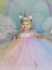 Faschingskostüm Regenbogen EInhorn Kleid 2021 KInder KleIne Mädchen PrInzessIn Tutu Kostüm Mit Stirnband Halloween Kostüm Karneval Kostüm Karneval Kostüm