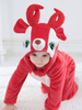 Faschingskostüm Rentier Pajamas Kigurumi Strampelanzug 2021 Kleinkinder Baby Rot Winter Flanell Overall Für Kinder Karneval Kostüm Karneval Kostüm