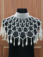Faschingskostüm Retro Damen Kap 2021 1920s Great Gatsby Flapper Perle Quaste Schal Halskette Karneval Kostüm Karneval Kostüm