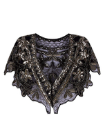 Faschingskostüm Retro Damen Wickeln 2021 Flapper 1920s Great Gatsby Paillettes Schal Kap Karneval Kostüm Karneval Kostüm