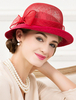 Faschingskostüm Retro Fascinator Hut Rot Bögen Leinen Royal Headpieces Kostüm Zubehör Karneval Kostüm