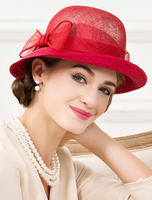 Faschingskostüm Retro Fascinator Hut Rot Bögen Leinen Royal Headpieces Kostüm Zubehör Karneval Kostüm