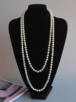 Faschingskostüm Retro geschichtete Halskette 1920er Jahre Mode Great Gatsby Flapper Pearl Neklace Karneval Kostüm
