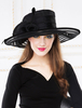 Faschingskostüm Retro Hut Karneval Kostüm Zubehör Frauen Schwarz Organza Royal Headpieces Karneval Kostüm