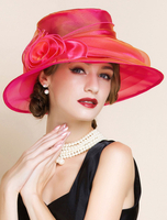 Faschingskostüm Retro Hut Karneval Vintage Kostüm Zubehör Rose Frauen Organza Royal Headpieces
