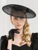 Faschingskostüm Retro Hut schwarzer Bogen Damen Royal Hair Accessoires Vintage Kopfbedeckungen Karneval Kostüm
