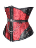 Faschingskostüm Retro Steampunk Korsett Metallic Chain Buckle Lace Vintage Corselet für Frauen Karneval Kostüm