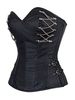 Faschingskostüm Retro Steampunk Kostüm Metallic Chain Buckle Black Vintage Corselet für Frauen Karneval Kostüm