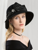 Faschingskostüm Retro Wolle Cloche Hut Frauen Vintage Filz Cap Bögen königlichen Haarschmuck Karneval Kostüm Karneval Kostüm