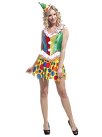 Faschingskostüm Ringmaster Kostüm für Damen in Gelb Set Polyester Polyester Clown Rock&Oberteil&mit Kopfschmuck Karneval Kostüm