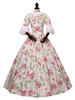 Faschingskostüm Rokoko Retro Kostüme Blumendruck Marie Antoinette Kostüm Kleid Frauen Vintage-Kleidung Karneval Kostüm