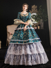 Faschingskostüm Rokoko Retro Kostüme Frauen Spitze Rüschen Jacquard Marie Antoinette Kostüm Maskerade Ballkleid