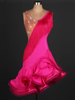 Faschingskostüm Rose Latin Dance Kostüm Fringe Strass Glitzer Organza Leistung Kleid für Frauen