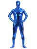 Faschingskostüm Royal blau glänzend metallisch Zentai Anzüge für Männer