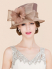 Faschingskostüm Royal Vintage Hut Brown Frauen Blumen Kopfbedeckungen Retro Top Hut Karneval Kostüm