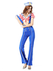 Faschingskostüm Sailor Girl Kostüm Karneval Kostüm Damen Top Hose Handschuhe Hut Set Karneval Kostüm