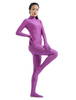 Faschingskostüm Samt lila Lycra Spandex Catsuit
