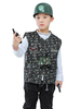 Faschingskostüm sarmee Kinder Cosplay Grüne Weste Polyester Set Kinder Cosplay Kostüme