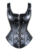 Faschingskostüm Schwarzes Steampunk Bustier Metallic Rivet Retro Damenkostüm