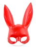 Faschingskostüm Sexy Bunny Girl Maske Kostüm Ariana Grande Kostüm Kaninchen Ohr Gesicht Maskerade Rot Karneval Kostüm Cosplay Zubehör