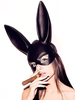 Faschingskostüm Sexy Bunny Girl Maske Kostüm Kaninchen Ohr Gesicht Maskerade Schwarz Karneval Kostüm Cosplay Zubehör
