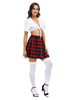 Faschingskostüm Sexy Nerd-Kostüme Schulmädchen-Outfit
