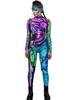 Faschingskostüm Skelett Zentai Karneval Kostüm Outfit