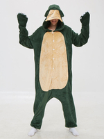 Faschingskostüm Snorlax Kigurumi Pyjamas Onesie Anime Cartoon Grün Flanell Overall Kigurumi Kostüme Karneval Kostüm