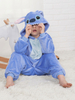 Faschingskostüm Stich Onesie Kigurumi Pyjamas Blauer Flanell Für Kinder Winter Nachtwäsche Maskottchen Tier Faschingskostüm