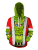 Faschingskostüm Ugly Christmas Sweater Weihnachtspullover Karneval Hässlicher Weihnachtsstrickjacke-Druck-lange Hülsen-Feiertags-Hoodie Karneval Kostüm