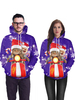 Faschingskostüm Ugly Christmas Sweater Weihnachtspullover Karneval Unisex Weihnachten Hoodie Print Langarm hässliche Weihnachtsstrickjacke Urlaub Kostüme Karneval Kostüm