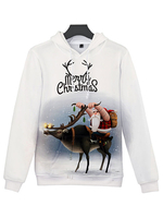 Faschingskostüm Ugly Christmas Sweater Weihnachtspullover Karneval UnisexweihnachtsHoodie Weihnachtsdruck-lange Hülsen-weiße Feiertags-Kostüme Karneval Kostüm