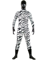 Faschingskostüm Unisex Zebra Zentai aus Elastan