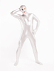 Faschingskostüm Unisex Zentai Anzug aus PVC in Silber