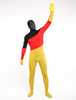 Faschingskostüm Unisex Zentai aus Elastan mit deutscher Nationalflaggemuster
