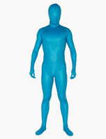 Faschingskostüm Unisex Zentai Overall in Blau