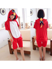 Faschingskostüm Vögel Kigurumi Pyjamas Onesie rote kurze Overalls Sommer Tier Nachtwäsche für Erwachsene Karneval Kostüm