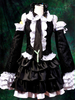 Faschingskostüm Vocaloid Hatsune Miku Karneval Cosplay Dienstmädchen Kleid in Schwarz Karneval Kostüm