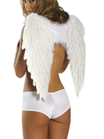Faschingskostüm Weiße Angel Wings Feder Kostüm Zubehör