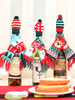 Faschingskostüm Weihnachtskostüm-Dekorationen stricken gemusterte Weihnachtsflaschen-Abdeckung Karneval Kostüm