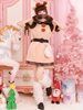 Faschingskostüm Weihnachtskostüm Santa Claus Brown Damen Kleid Handschuh Sash Outfit Karneval Kostüm Karneval Kostüm