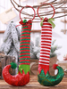 Faschingskostüm Xmas Party Supplies Pailletten Bow Bell Elf Boot Weihnachtskostüm Dekorationen Karneval Kostüm