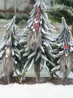 Faschingskostüm Xmas Party Supplies Plaid Puppe Anhänger Zubehör Weihnachten Kostümdekorationen Karneval Kostüm