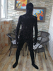 Faschingskostüm Zentai Suits Karneval Kostüm Schwarzer Velour Ganzkörper Overalls Karneval Kostüm