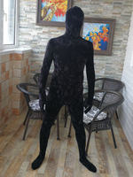 Faschingskostüm Zentai Suits Karneval Kostüm Schwarzer Velour Ganzkörper Overalls Karneval Kostüm