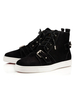 Fashioner aus Frottierstoff mit Schnüren Schnürsenkel Schnalle Detail High Top Sneakers für Männer