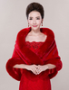 Faux Fur Kaninchenfell Hochzeit Wrap rote Braut Schal