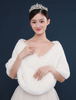 Faux Pelz Stola Hochzeit Wrap Elfenbein Shrug Winter Schal Braut Cover Ups