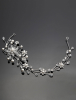 Feine Strass Kopfschmuck in Silbern